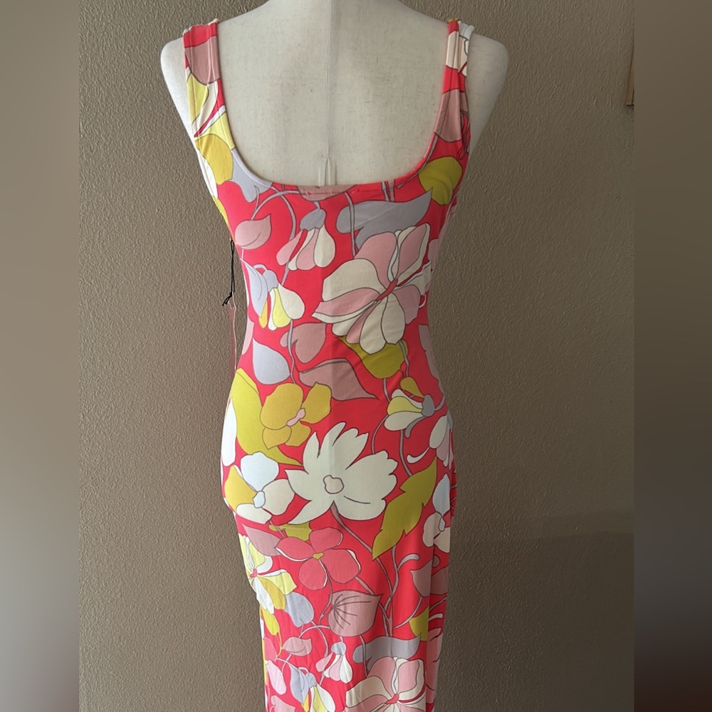 Tropical print summer maxi dress vacation - Picture 7 of 8